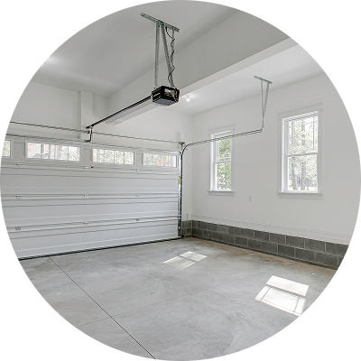 View of home's garage